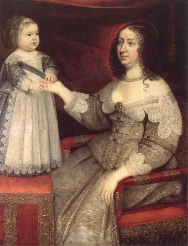 Rembrandt van rijn anne of austria with her louis xiv